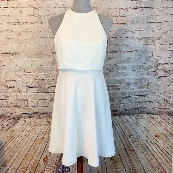 Jill Stuart Barrett Dress NWT Ivory Sleeveless Open Back Overlay Women’s Size 4